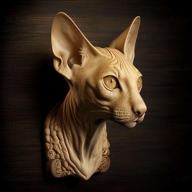 3D model Peterbald cat (STL)